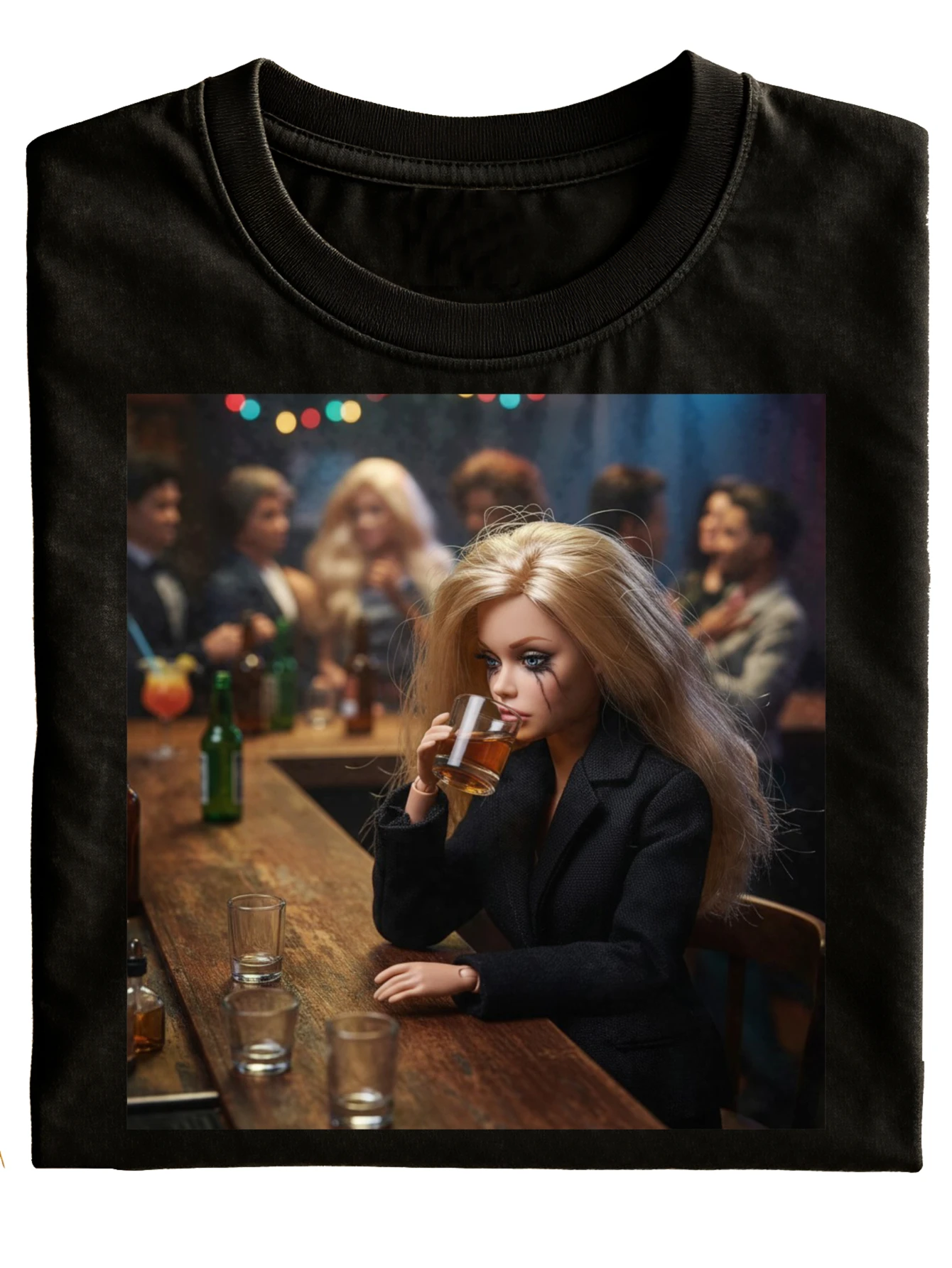 Humorous Whiskey Drinking T-Shirt in Black with Graphic Design, Perfect for Casual Outfits And Gifting, Made Of, Stylish And Adaptable for Holiday Wear, Plus Size