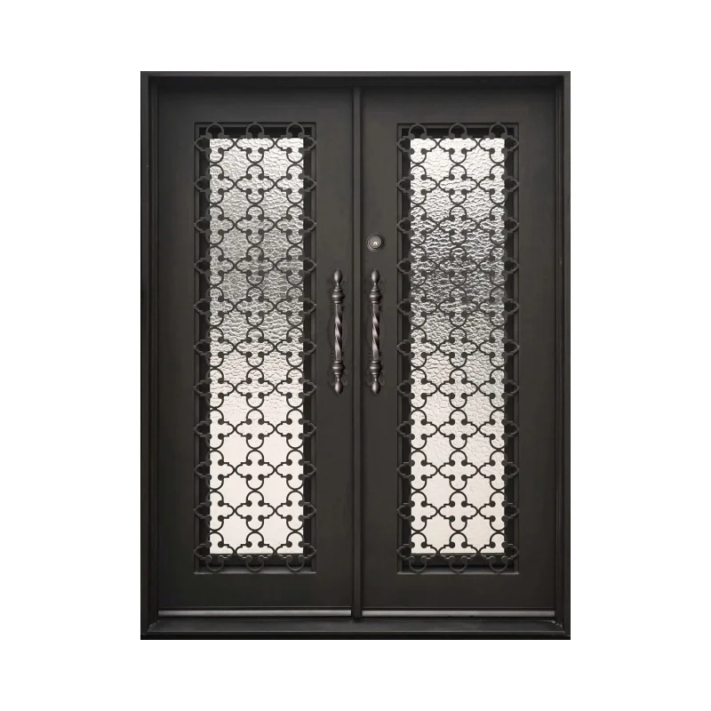 Wrought Iron Storm Doors With Retractable Screens Provide Round-the-clock Protection For Existing Entrances