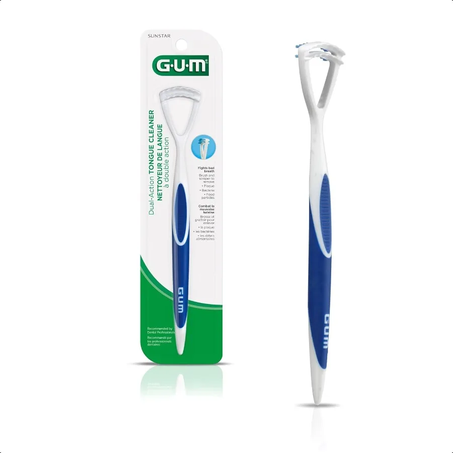 

GUM 760RB Dual Action Tongue Cleaner Brush and Scraper Colors May Vary