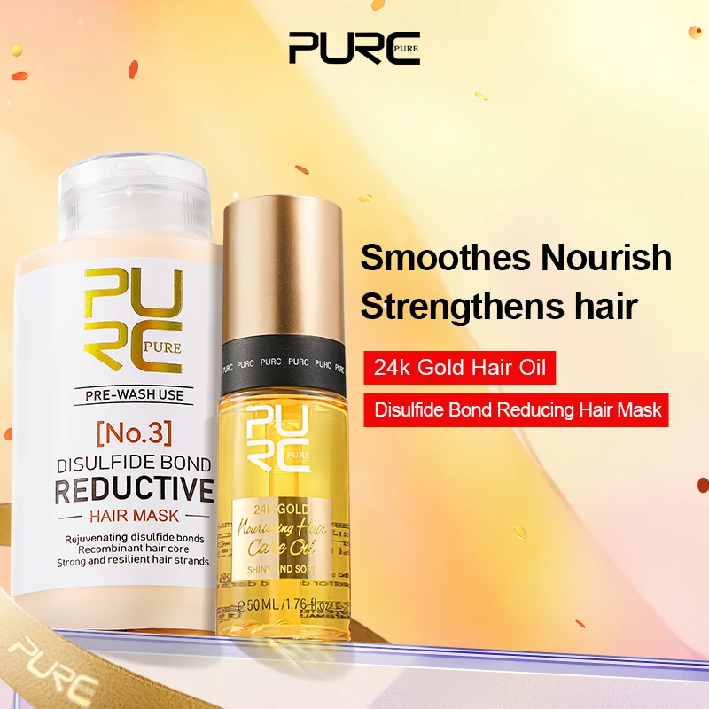 

PURC Hair Mask Disulfide Bond Reductive Repair Damaged Smoothing Straightening Cream Keratin Hair Treatment Hair Care Products