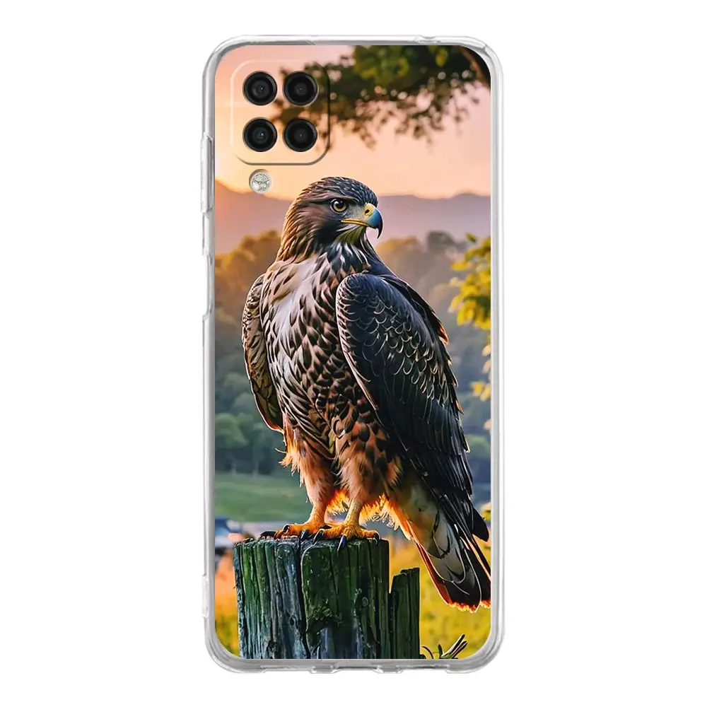 حافظة لهاتف سامسونج جالاكسي A17 A13 A15 A25 A35 A51 A55 A71 A21S A11 A31 A41 A23 A53 A73 A32 5G A03S A05s غطاء النسر