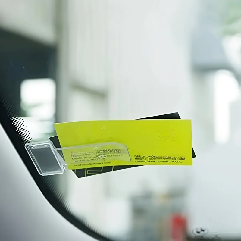 5/10Pcs Transparent Car Clips Durable Parking Ticket Permit Holders Windscreen Card Organizer for Car Truck RV Home Office trans