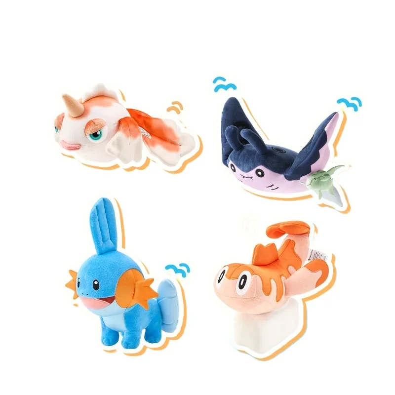Pokémon Pada Travel Series Plush Toy Mudkip Mantine Tatsugiri (Curly Form) Goldeen Children's Birthday  and Holiday Gifts