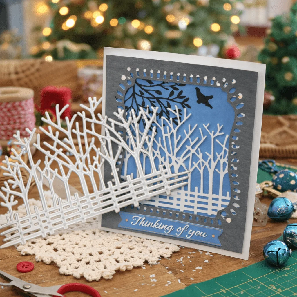 

Forest Metal Cutting Dies for Card Making, DIY Scrapbooking, Wedding Bridal Shower Invitations, Stencils for Paper Craft
