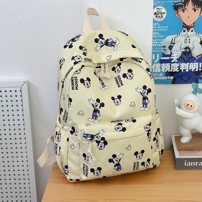 2025 New Fashionable High Quality Graffiti Nylon Lightweight Large Capacity Backpack Student Cartoon Mickey Backpack