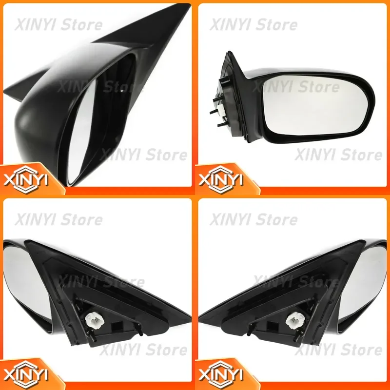 New Pair Set Of Black Power Side View Mirrors For Civic 4 Door Sedan