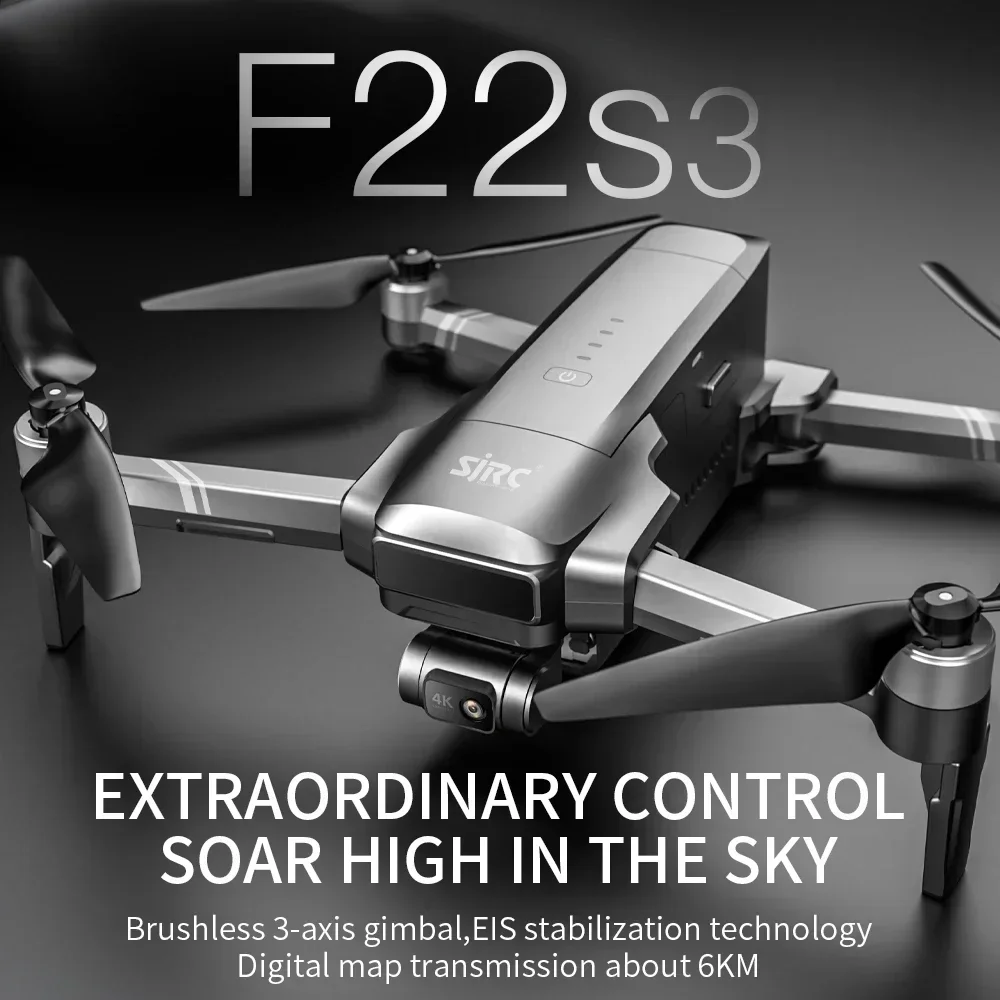

SJRC New F22 S3 PRO Drone 4K HD Professional Camera GPS 5G WiFi EIS Brushless FoldableQuadcopter FPV 3-Axis Gimbal RC Dron
