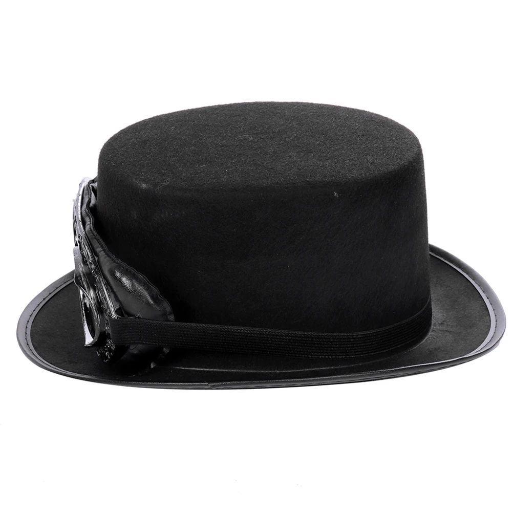 

Steampunk Style Hat Vintage Goth Hat Party Cosplay Accessory with Detachable Goggle for Women Men Adults (Black)