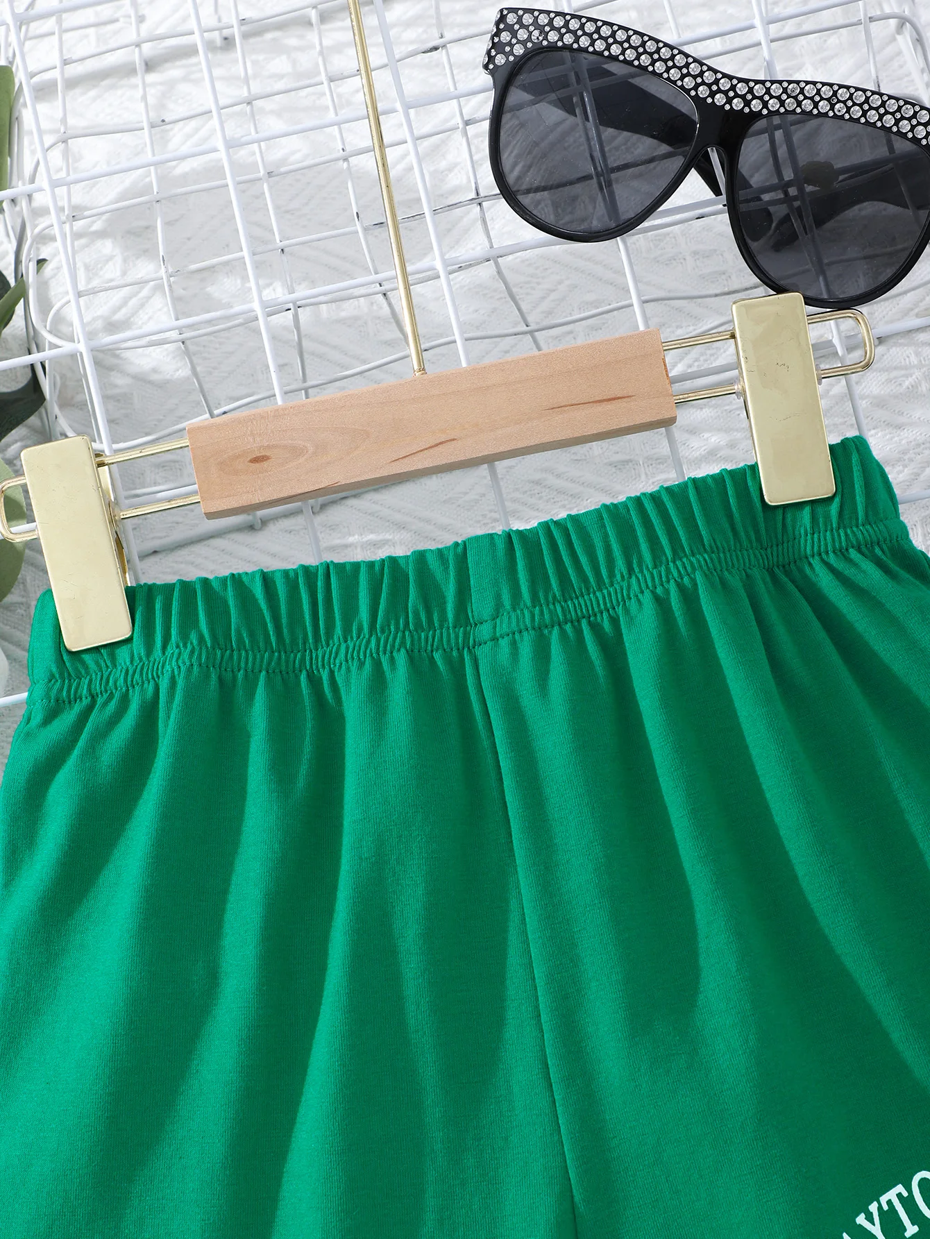 2024 Teen Girl Shorts 8 9 10 11 12 Years Old Summer Green Letter Printing Home Casual Simple Boys Soft Shorts 8 9 10 11 12 Years