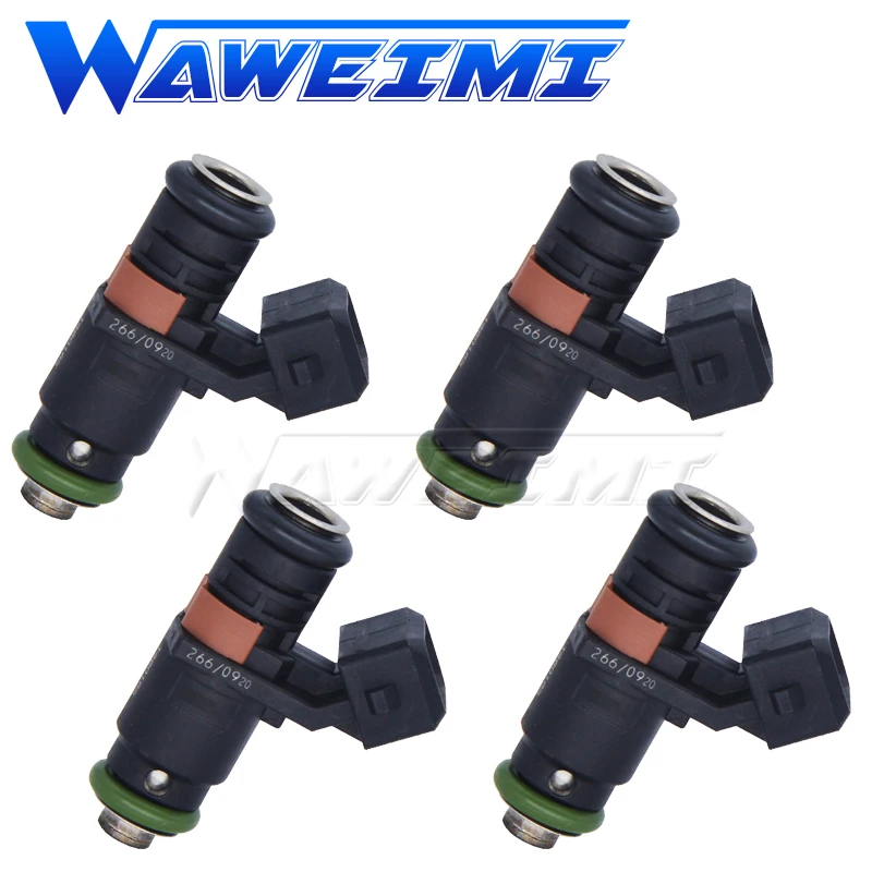 WAWEIMI OEM 6S5G9F593AA Fuel Injector 4 PCS Set High Quality Precision for Ford Fiesta 1.3L i4 1998-2002 Ka 1.3L i4 1998-2002