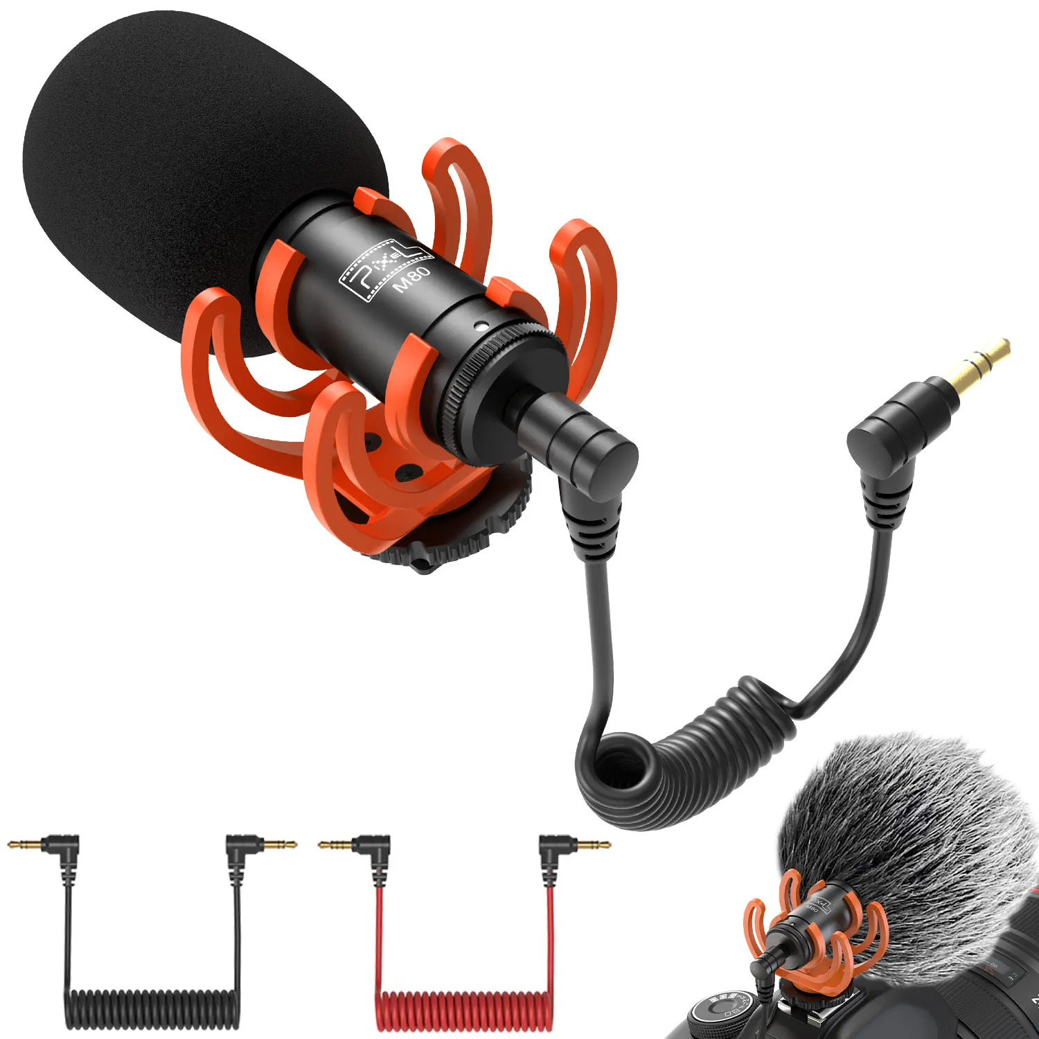 Camera Microphone Shotgun Mic Professional Super Cardioid Video Perfect for Canon EOS Nikon DSLR Cameras andCamcorders