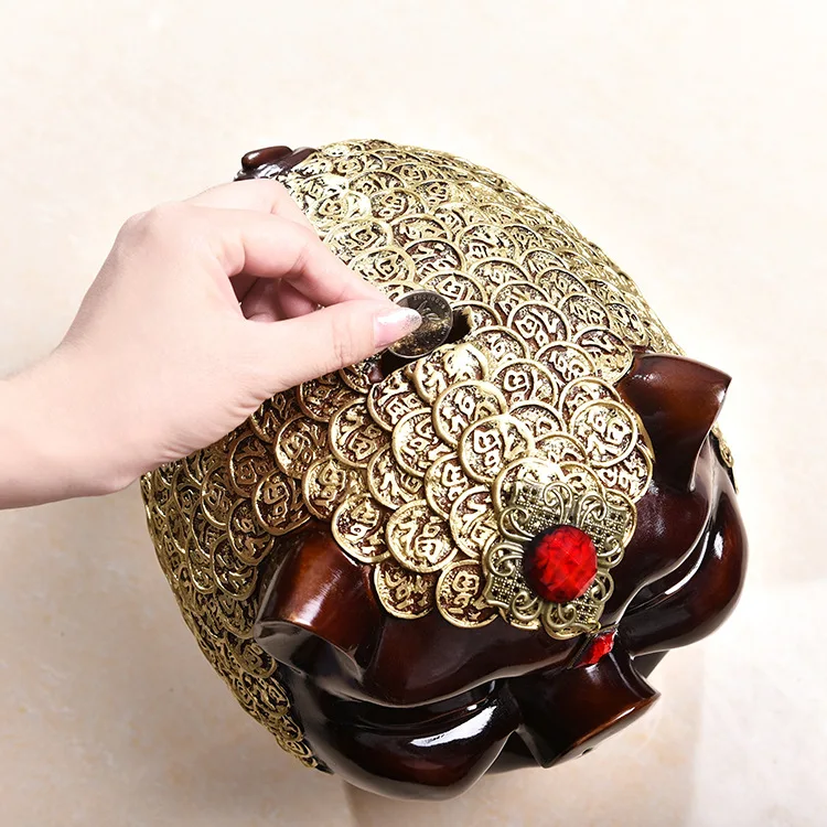 Direct Sales Resin Handicrafts Pig Piggy Bank Creative Home Ornaments Large Opening Housewarming Gifts - view 2