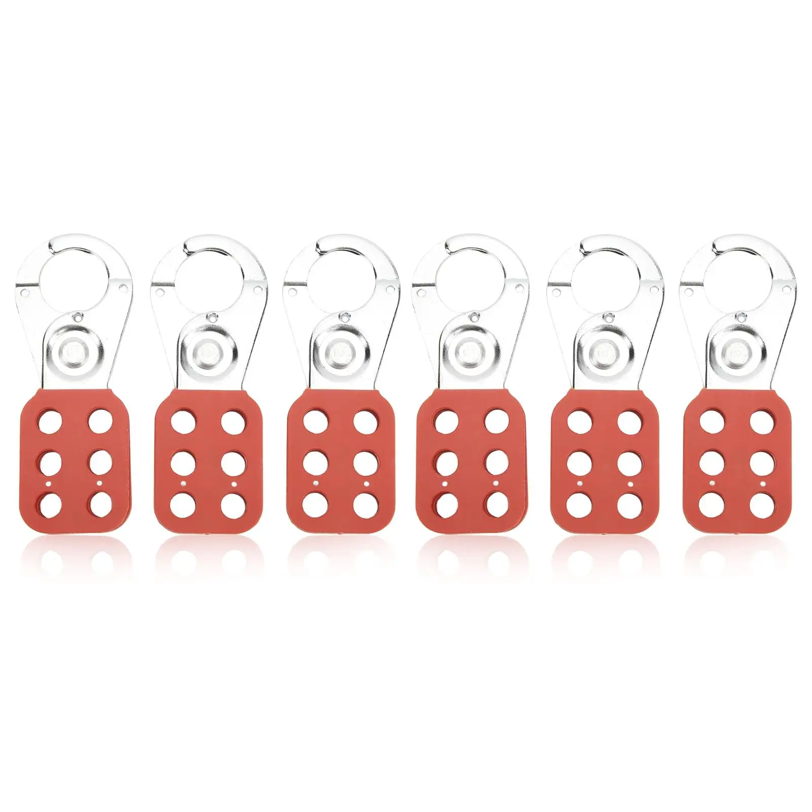 

6Pcs Lockout Tagout Safety Hasp Set - Tamper-Proof 6 Hole for industrial Chemical & Electrical Use