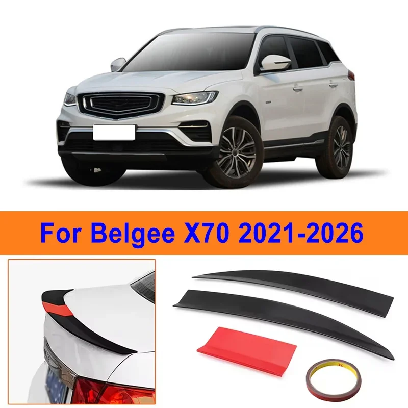 

For Belgee X70 2021-2026 3-Section ABS Rear Trunk Spoiler 115-125cm Adjustable Sports Decor Top Wing Car Exterior Parts