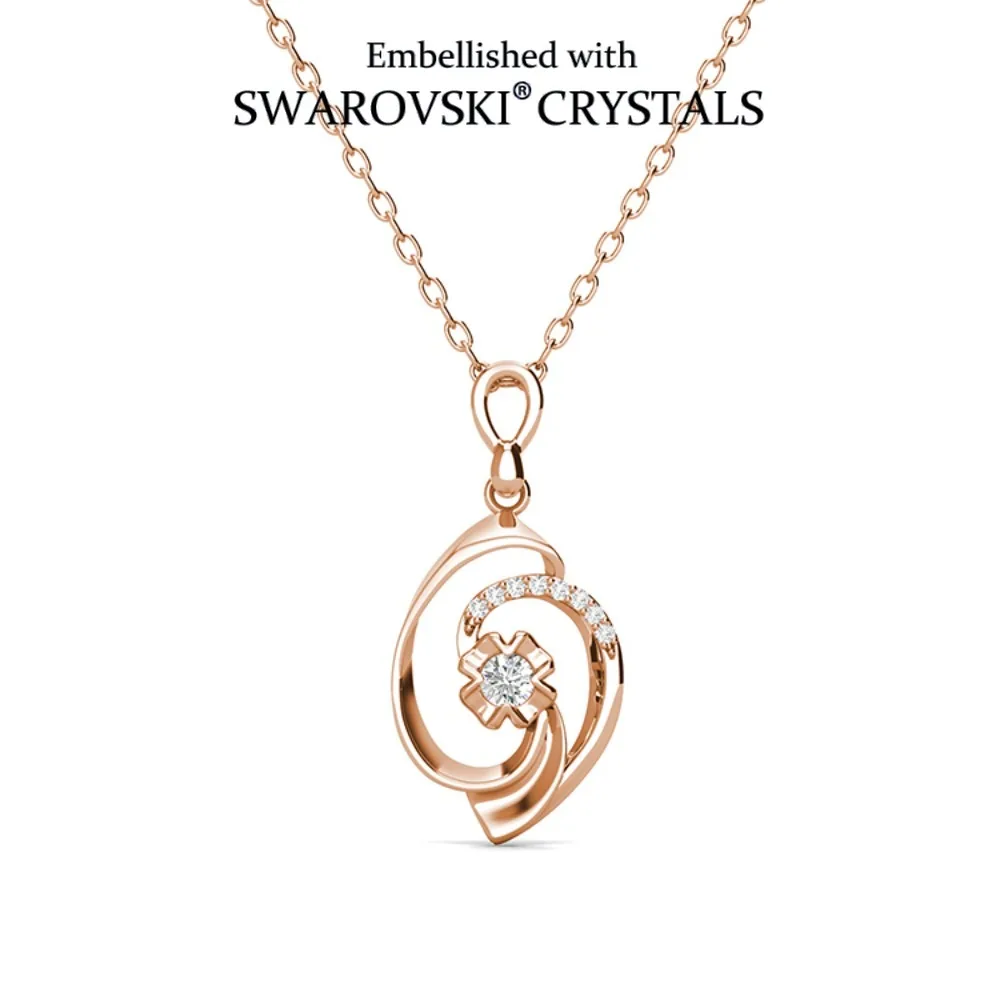 Daisini رومانسية كريستال قلادة قلادة مزينة بلورات سواروفسكي الأزياء والمجوهرات اليومية حزب هدية عيد الحب #1