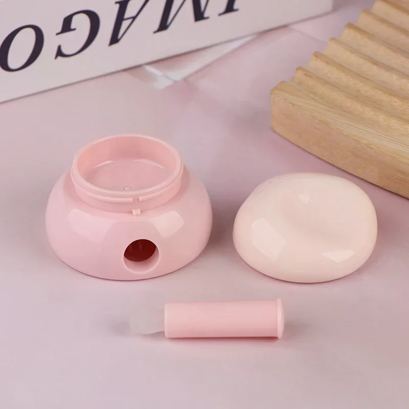 3.5 جرام صندوق كريم وجه صغير صندوق بلسم الشفاه مع ملعقة سيليكون زجاجات إعادة الملء مستحضرات التجميل جرة فارغة الأواني ماكياج العناية بالبشرة الحاويات