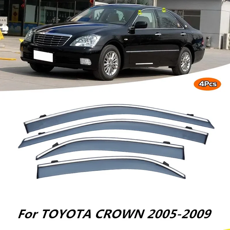 

Для TOYOTA CROWN 2005-2009 аксессуары внешняя отделка хромированное окно на крыше солнцезащитный козырек от дождя вентиляционный козырек спойлер крыло оконный козырек