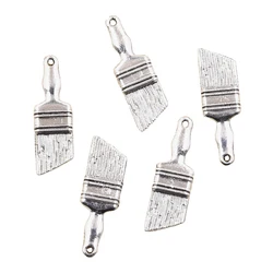 12pcs Charms Tools Brush 27x9mm Antique Silver Color Pendants Making DIY Handmade Tibetan Finding Jewelry