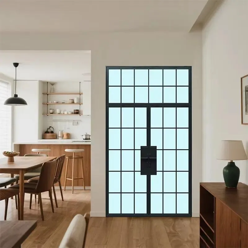 Modern Commercial Grade Safety Copper Interior Premium Rust Protection Double Glass Door Sturdy Brass Frame