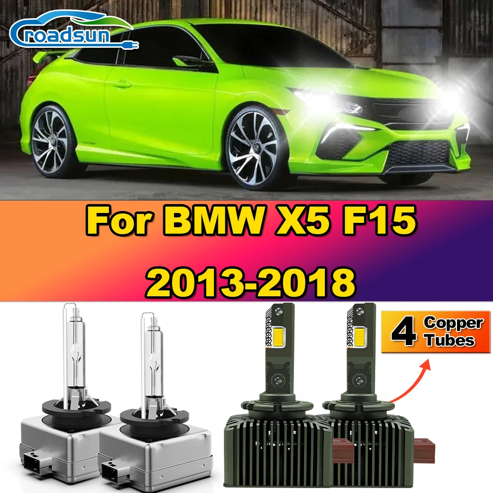 

120 Вт D1S светодиодные лампы для фар 6000K белого цвета Plug AND Play HID ксеноновые лампы 12 В для BMW X5 F15 2013 2014 2015 2016 2017 2018