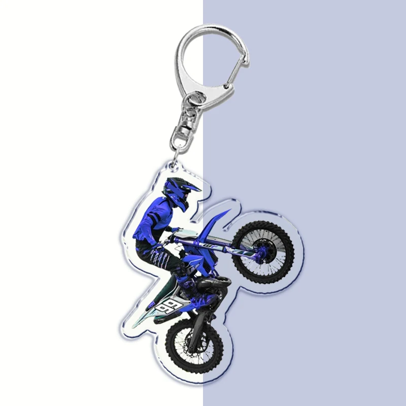 Fashion Motocross Biker Dirt Bike Keychain for Accessories Bag Pendant Sports Key Chain Ring Keyring Jewelry Gifts Chaveiro