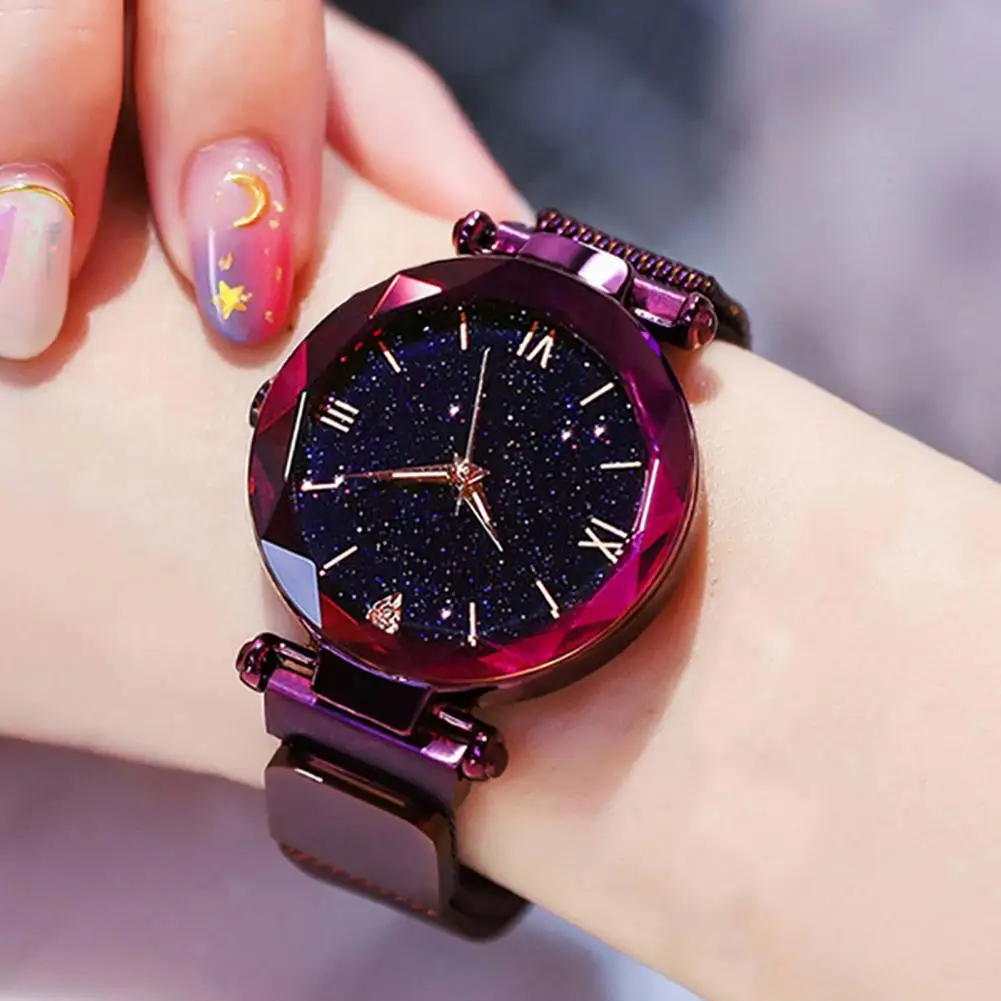 Durable Mechanical Watch  Starry Fashion Wrist Watch  Women Quartz Watch