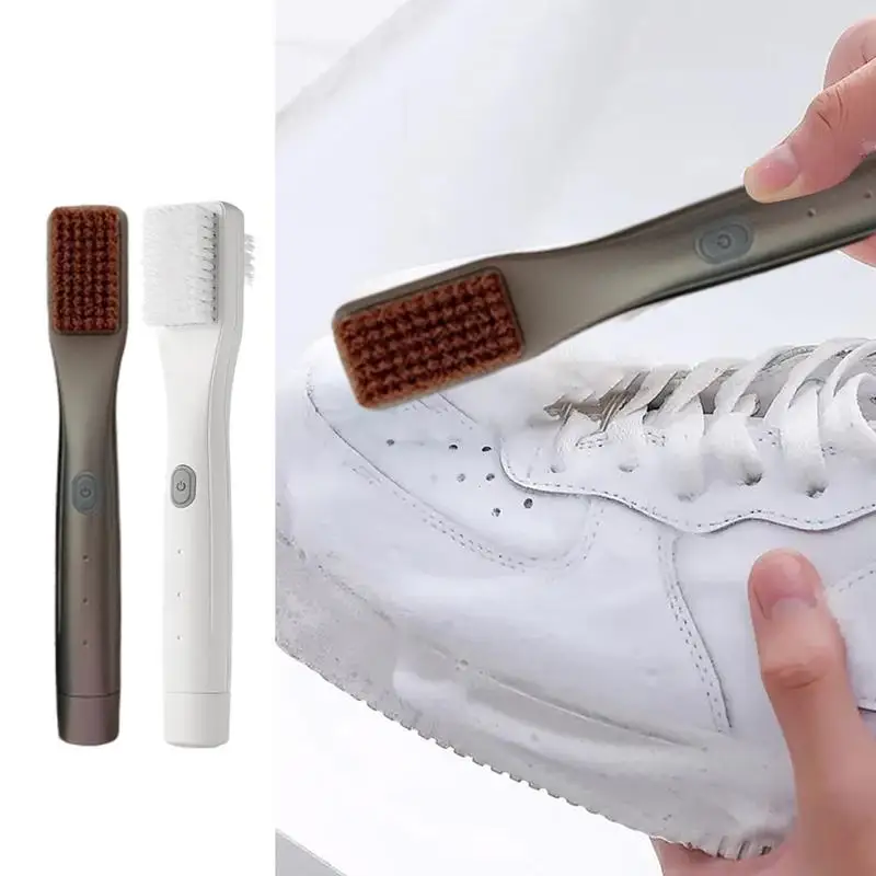 Electric Shoe Polisher Portable Shoe Duster Brush Type C Charging Sneaker Polishing Brush For Faux Leather Shoes Casual Shoes