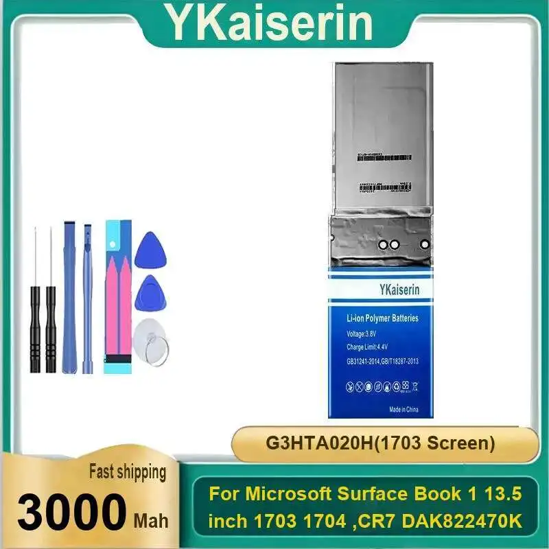 

Аккумулятор для планшета G3HTA020H 1703, экран 3000 мАч для Microsoft Surface Book 1 13,5 дюймов 1704, CR7 DAK822470K