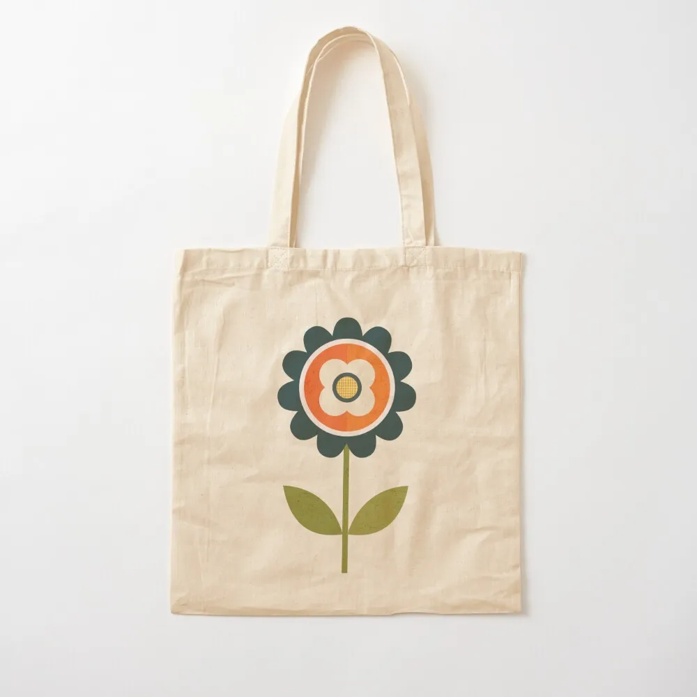 

Retro Daisy - Orange and Cream Tote Bag Reusable bags shopper bags for women custom tote bag Canvas Tote Bag