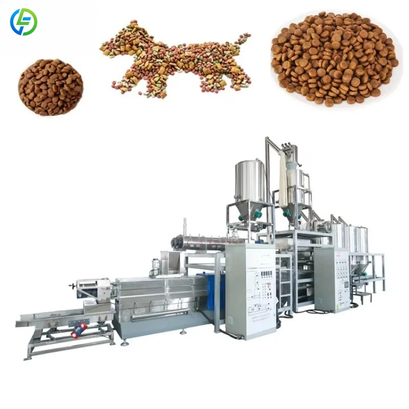 Customized 2000kg/h Automatic Wet Dry Dog Feed Extruder Pet Food Pellets Machine Production Line