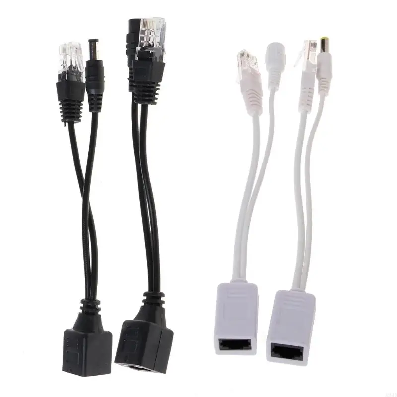 A2BD RJ45 Инжектор инжектор POE Adapter Adapter Cable Комплект пассивная мощность над Ethernet 12-48V