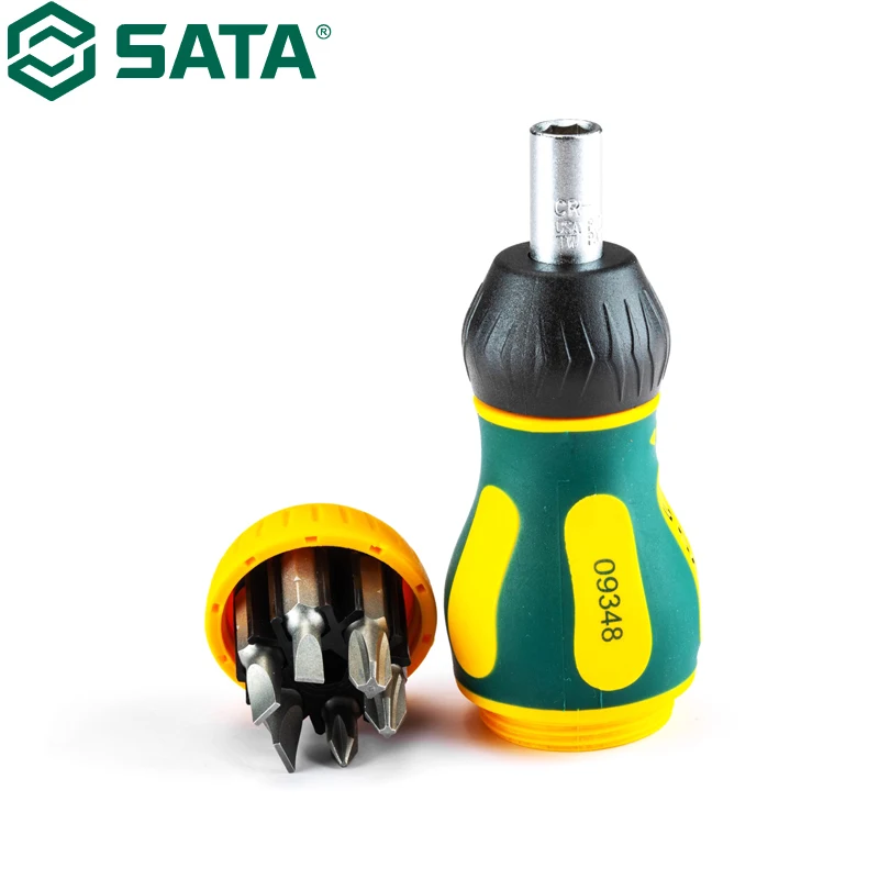 SATA 09348 6-piece Ultra Short Ratchet Screwdriver Set High Quality Materials And Precision Craftsmanship ST09348