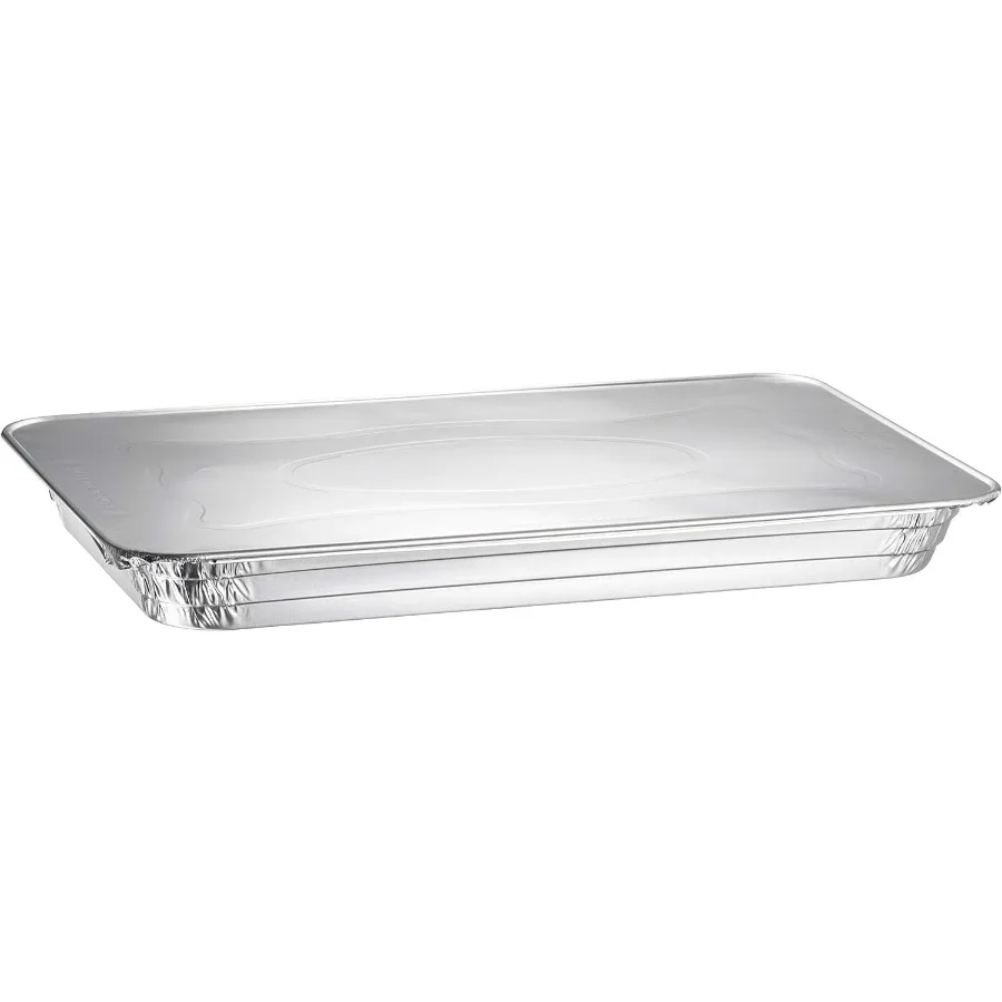 

Aluminum Half Size Shallow Pan With Lid for Food Prepping and Cooking Disposable Foil Pans with Lid 100 Recyclable Material Ide