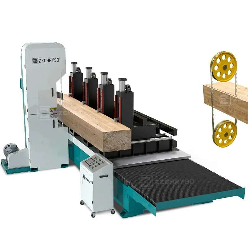 Aserradero automático vertical de cinta para corte de madera y aplicaciones forestales