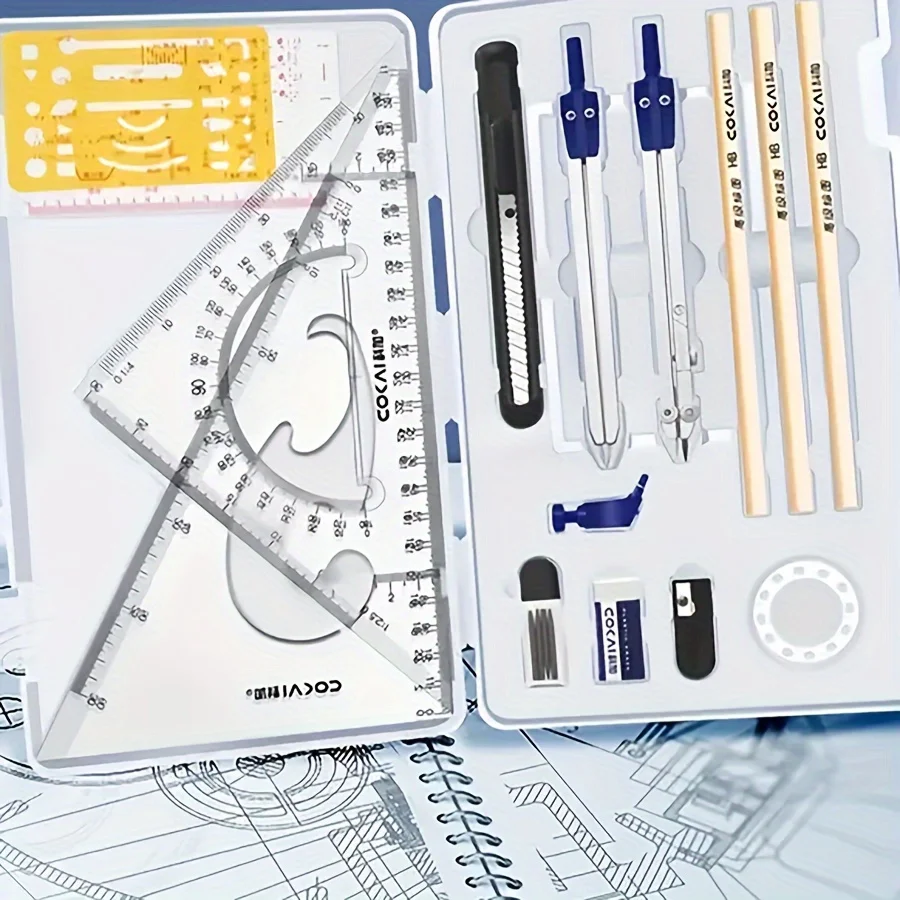 Imagem -05 - Kits de Geometria e Engenharia Ferramentas de Construção 15 Peças