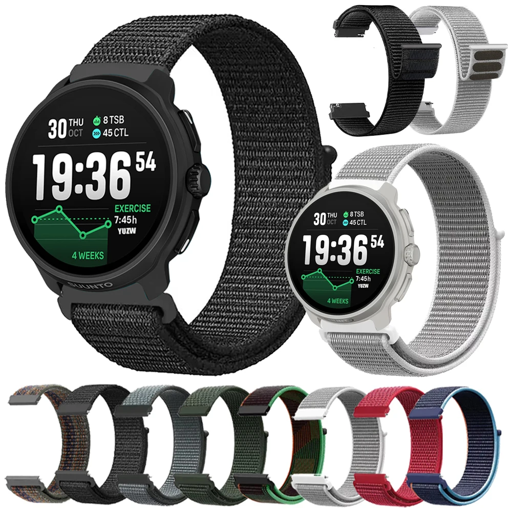 20mm 22mm Nylonband für SUUNTO RACE 2/RACE S Smartwatch Ersetzen Sie das Armband Sportarmband Correa für SUUNTO RUN/9 PEAK PRO Band