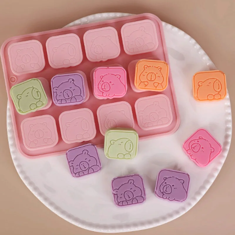 Capybara Chocolate Silicone Mold Cartoon Animal Candy Cooke Baking Tools For Kids Ice Cube Tray Cupcake Topper Cake Decoration