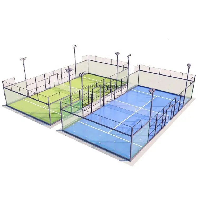 

Easy Set up and Low Maintain Cost Tennis Court Suitable Indoor Outdoor Panoramic Paddle Court for Entertainment