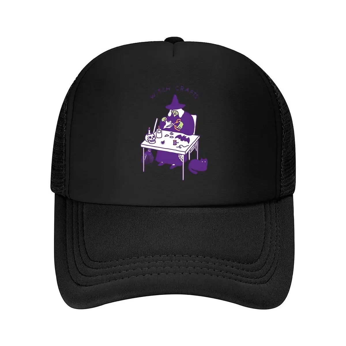 New Witch Crafts Sticker Mesh Baseball Cap