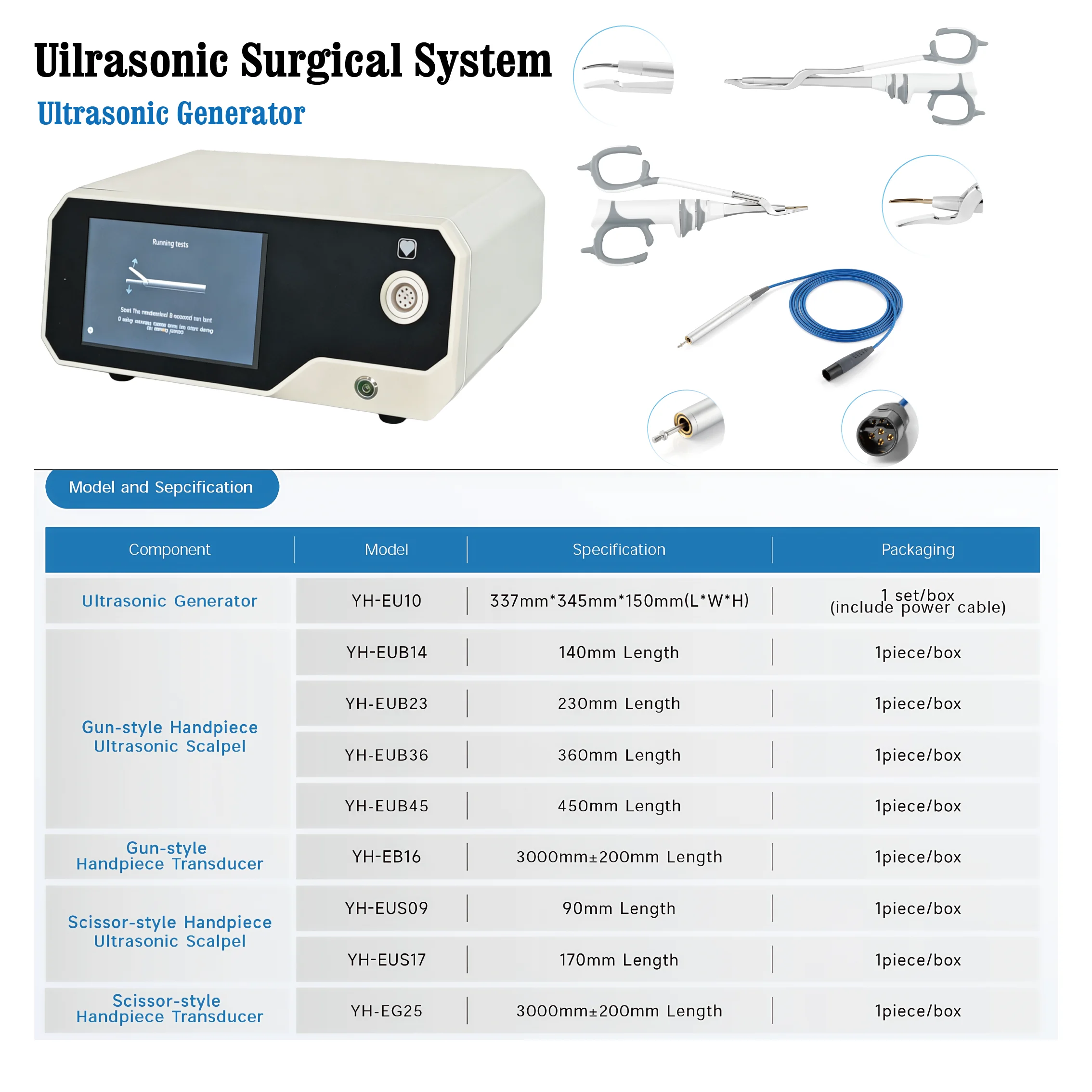 Ultrasonic  System,  surgical device for vessel sealing  tissuein human surgery