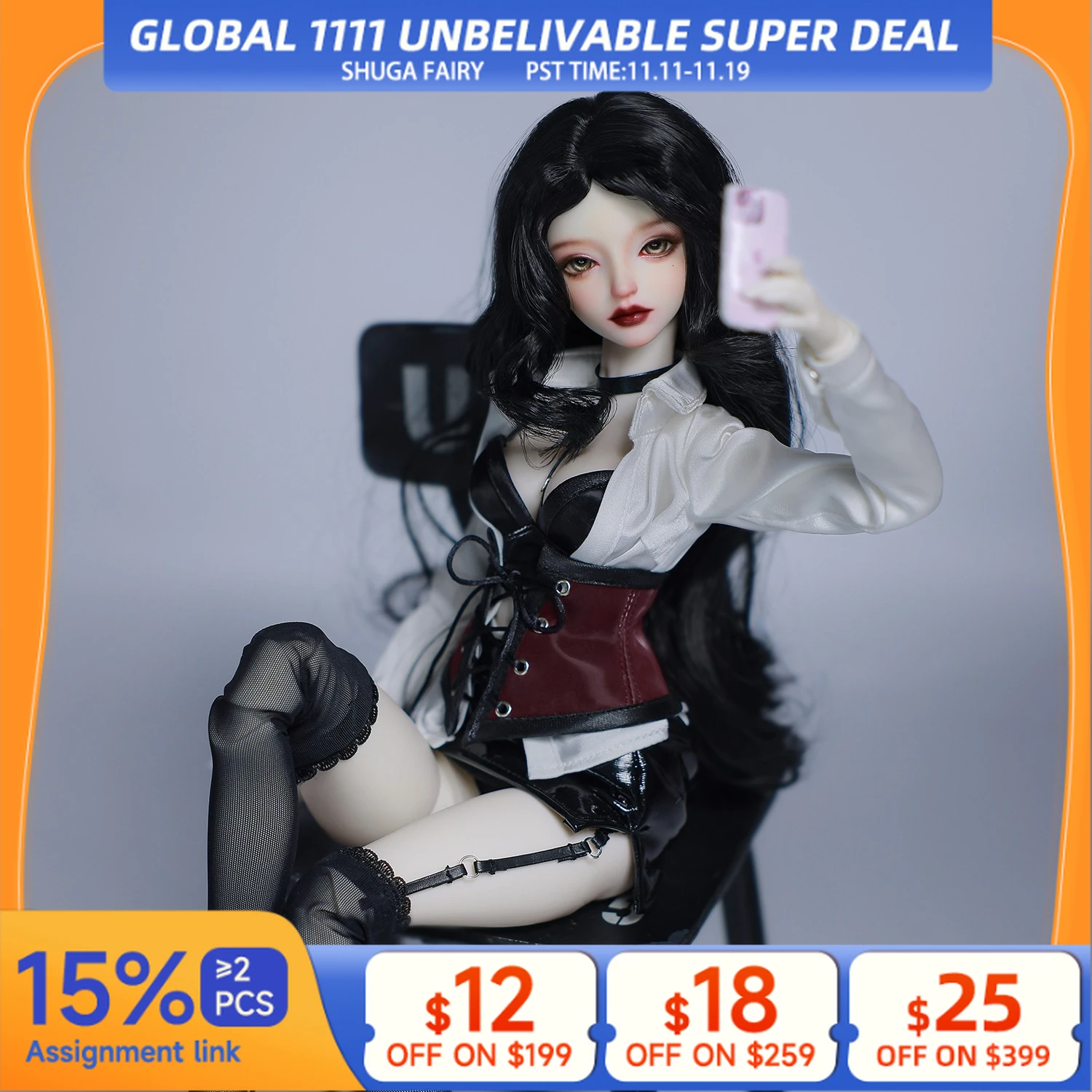 

BJD Doll 1/4 LsLa Full Set Professional Manager Resin Figure Elegant Alluring Curves Body ShugaFairy Gifts