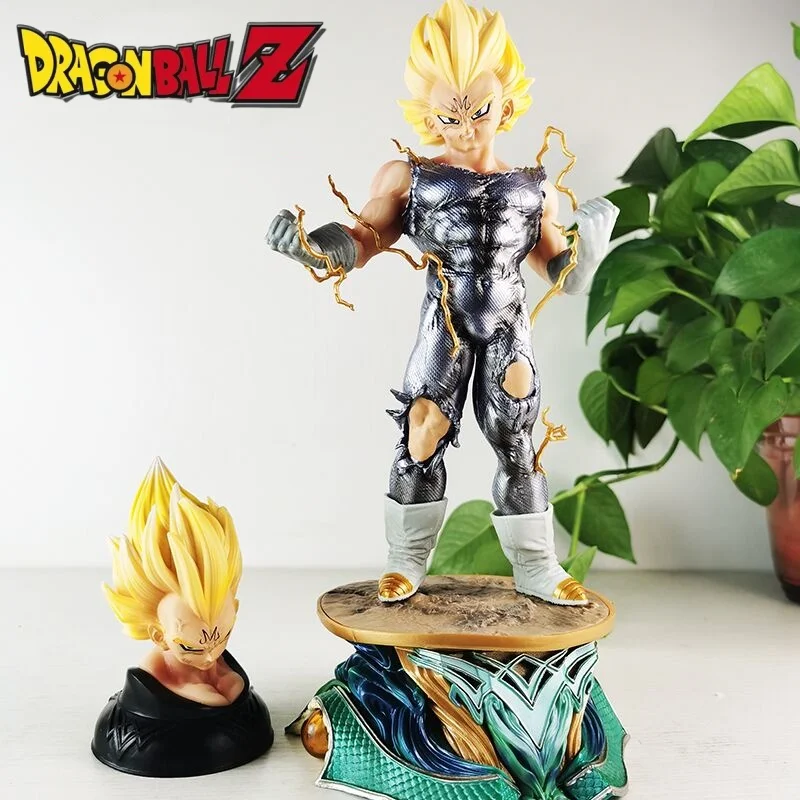 34cm Anime Dragon Ball Figure Vegeta Iv Figure Enchantment Vegeta Figurine Model Statue Doll Decoration Toys Kids Christmas Gift