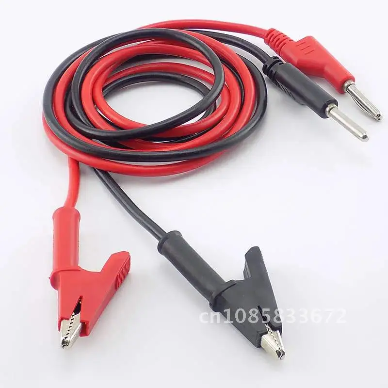 

1M Double End Test lead Wire Line electrical Voltage Banana Plug and Alligator Clip Crocodile 15A multimeter DIY Test