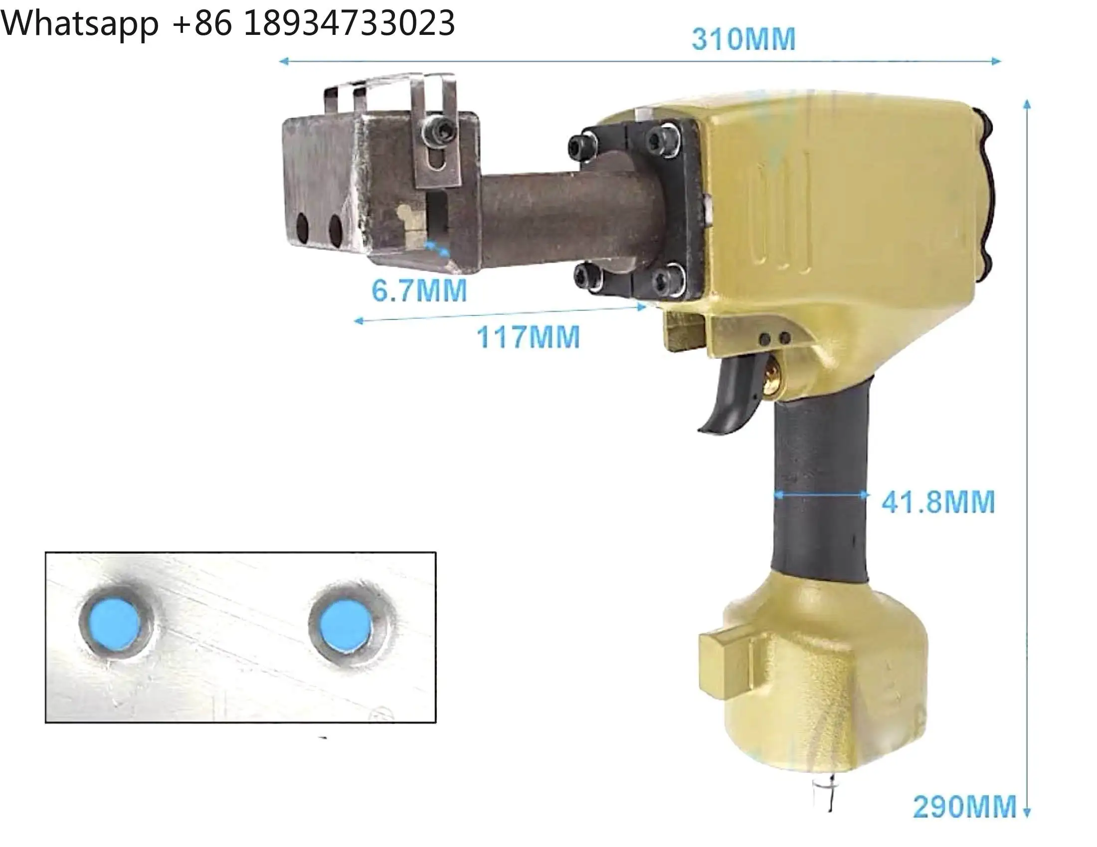 TY17305C Pneumatic  Countersink Double Holes Puncher Hinge Boring Tools 5 mm Flat Head Screws Sit Flush to the Work Piece