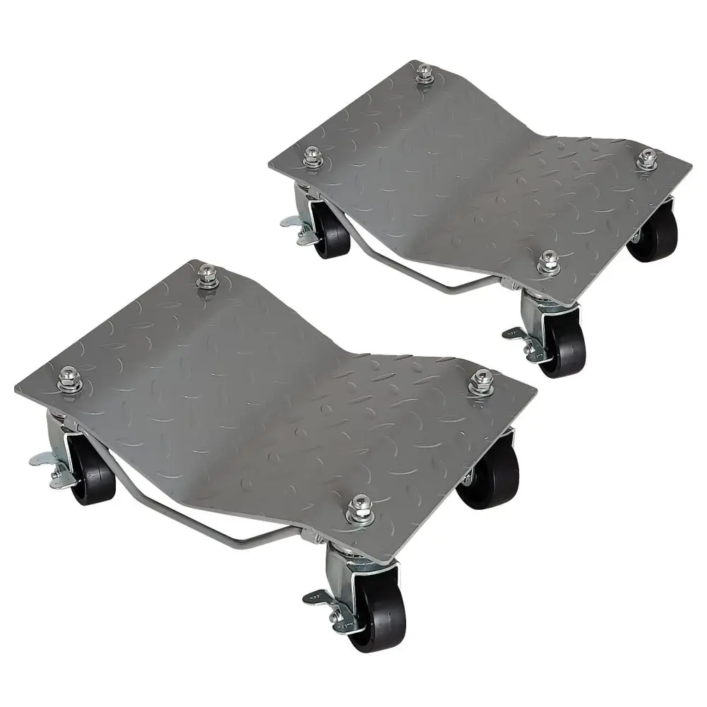 

[3000 lbs] Tire Wheel Dolly Car Set of 2, Heavy Duty Carbon Steel Car Mover with Antiskid Plate & 360 Degree Rotatable Wheel