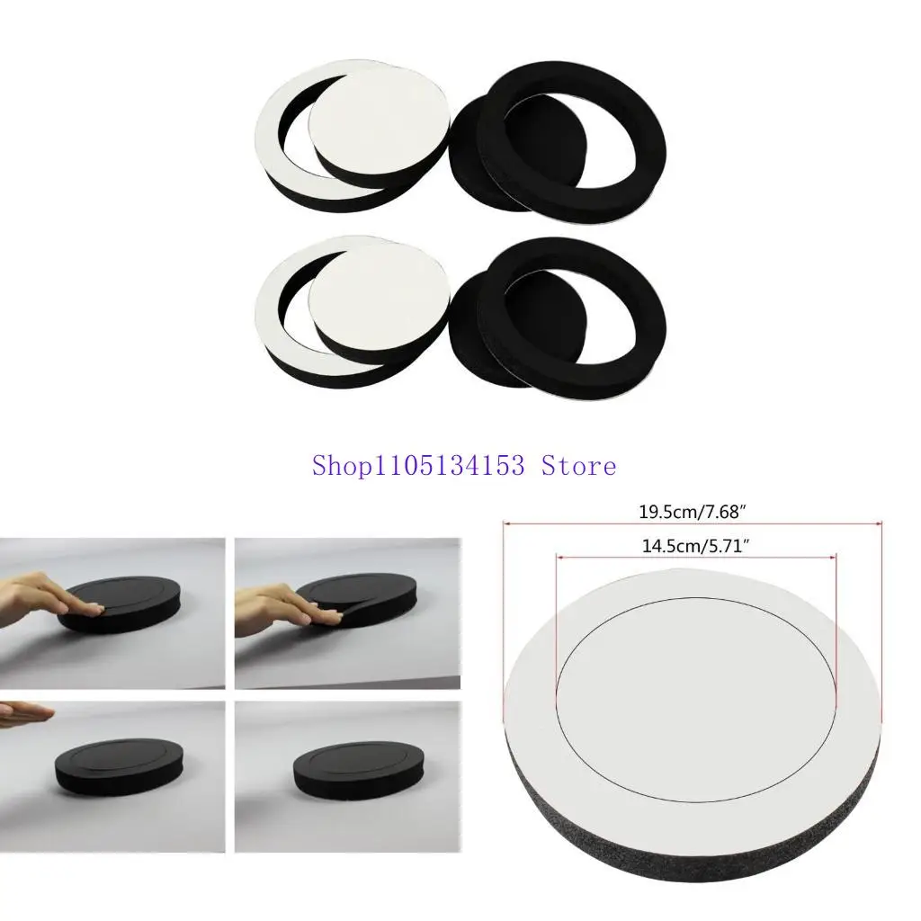 

hg89 4Pcs 6.5'' Car Accessories Speaker rings Low Door Trim Sound Insulation Cotton