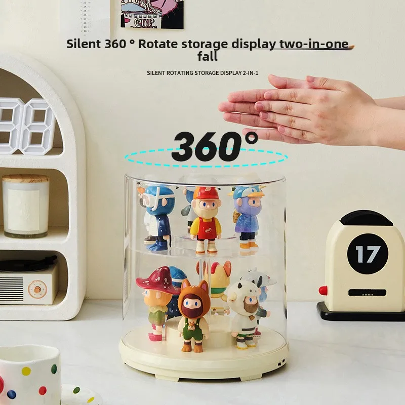 

Rotatable music figure storage display stand, desktop blind box figure can be stacked with POP MART display box