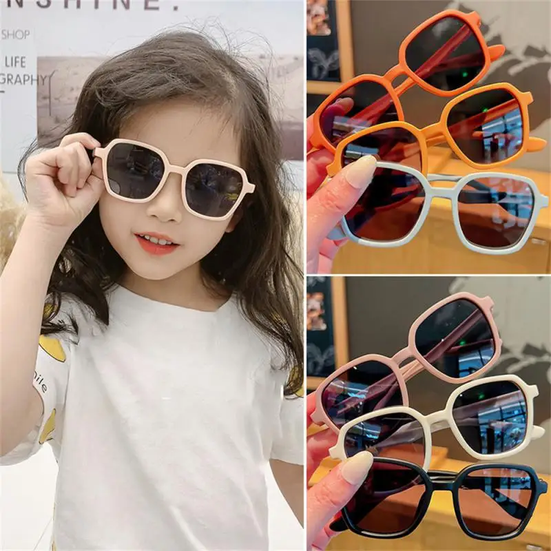 Children Square Sunglasses Kids Fashion UV Protection Sun Glasses Boys Girls Shades Eyewear Summer Travel Cartoon Cute Eyeglass