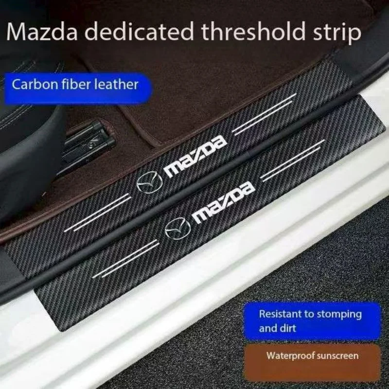 

Carbon Fiber Car Sticker Car Door Trunk Protective Strip Decal For Mazda 2 3 6 CX5 CX30 CX8 CX3 CX9 BT50 MX5 CX7 CX9 RX7 MX3 RX9