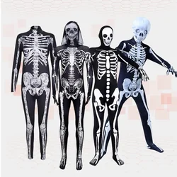 Halloween Skeleton tuta Costume Cosplay Skull Zobie vestiti abiti Performance sul palco per la festa di carnevale uomo donna